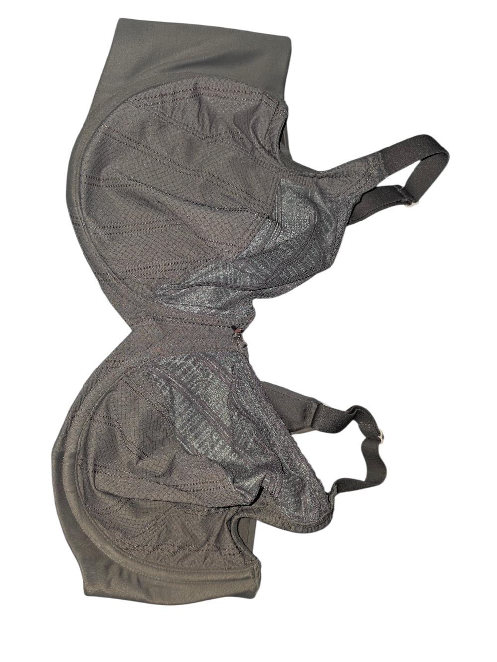 4/3/4. Lillyette Full Coverage Dark Gray Support Bra